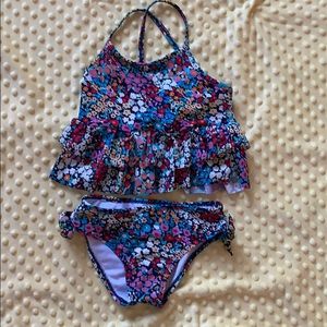 Girls Floral 2Piece Bathing Suit